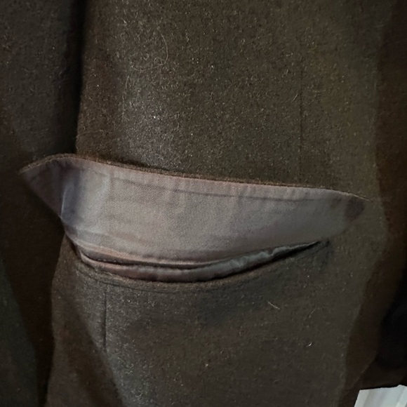 H&M Charcoal Gray Wool Blazer Jacket Elbow Patches 2 Button Size 44R - Picture 6 of 10